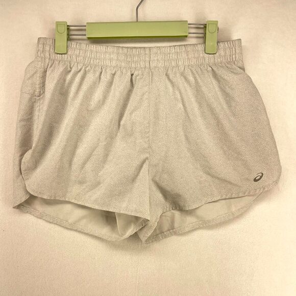 Asics Running Shorts Ladies Athletic Shorts With Lining White/Gray Size M - Picture 1 of 10